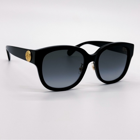 NEW GUCCI GG1409SK 001 ROUND BLACK GREY WOMEN SUNGLASSES GUCCI - Picture 6 of 11